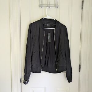 Lulu's Black Bomber Jacket